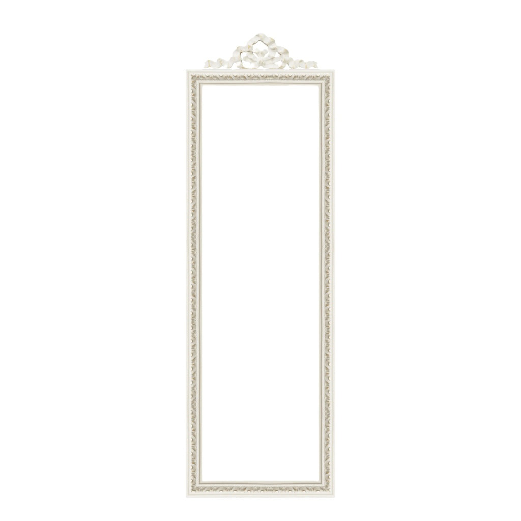 Marco Decorativo Vintage con Lazo - Rectangular, Blanco